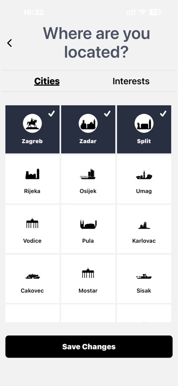 Choose your cities