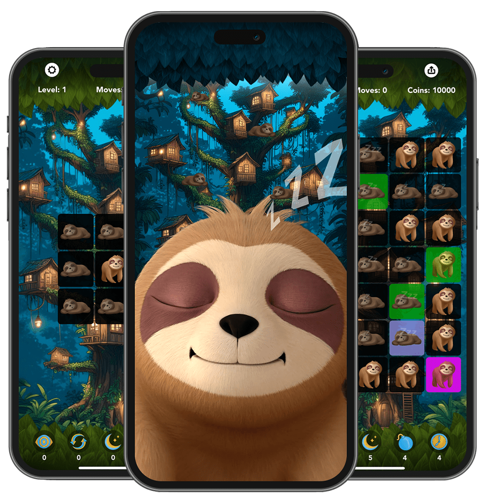 Sloth Town casual game for iOS